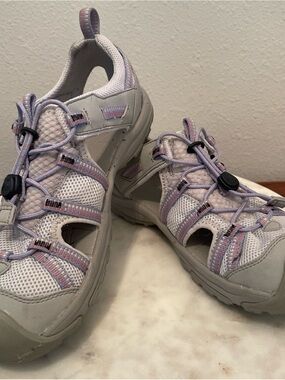 Teva Light Gray Mesh Slip-On Sandals